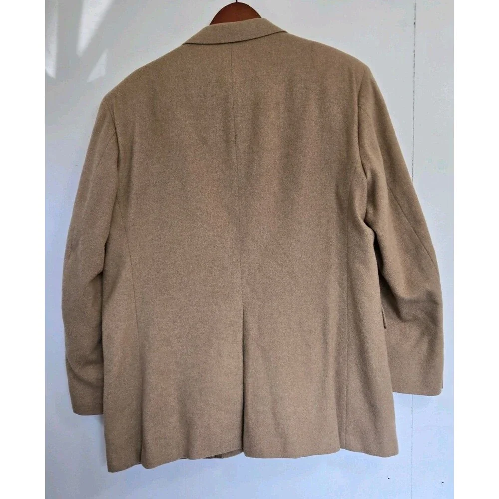 The Globe Mens Blazer 46R Brown Camel Hair Sport Coat Jacket Business Formal